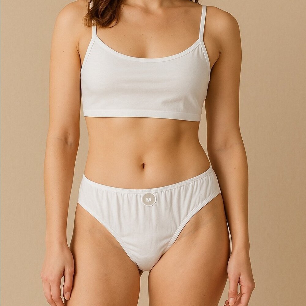 NWT Vintage White Nylon Briefs by Intimate Details |Deadstock | M